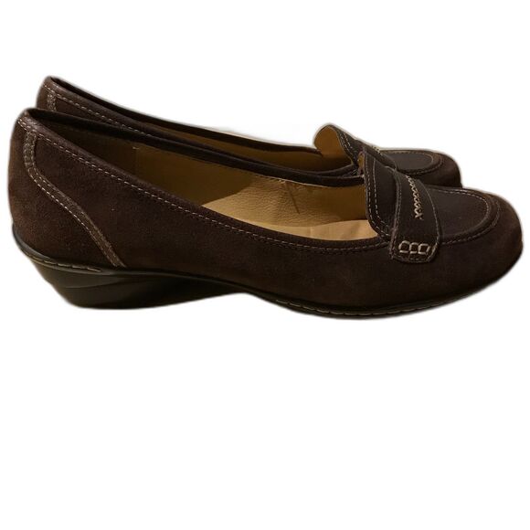 Softspots Dark Brown Suede Loafers - Picture 9 of 12